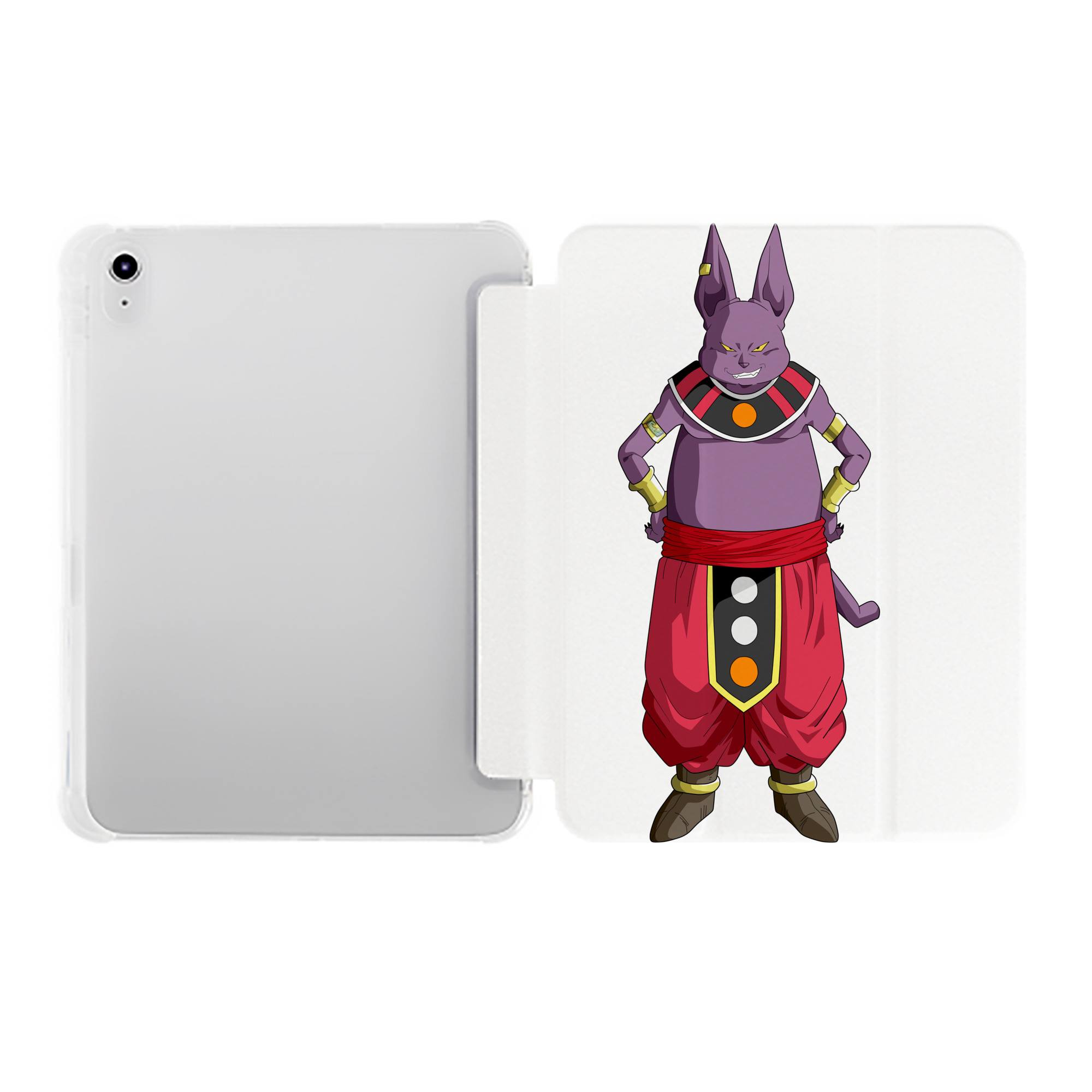 （画像用） ドラゴンボール シャンパ DRAGON BALL Champa IPad ケース ペン収納付き 三つ折りスタンド PUレザー×シリコン 対応機種9.5/10.5/10.9インチ